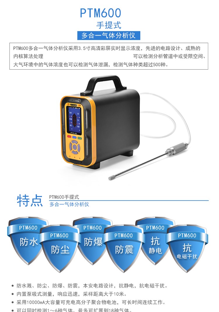 PTM600手提式復(fù)合型氣體分析儀