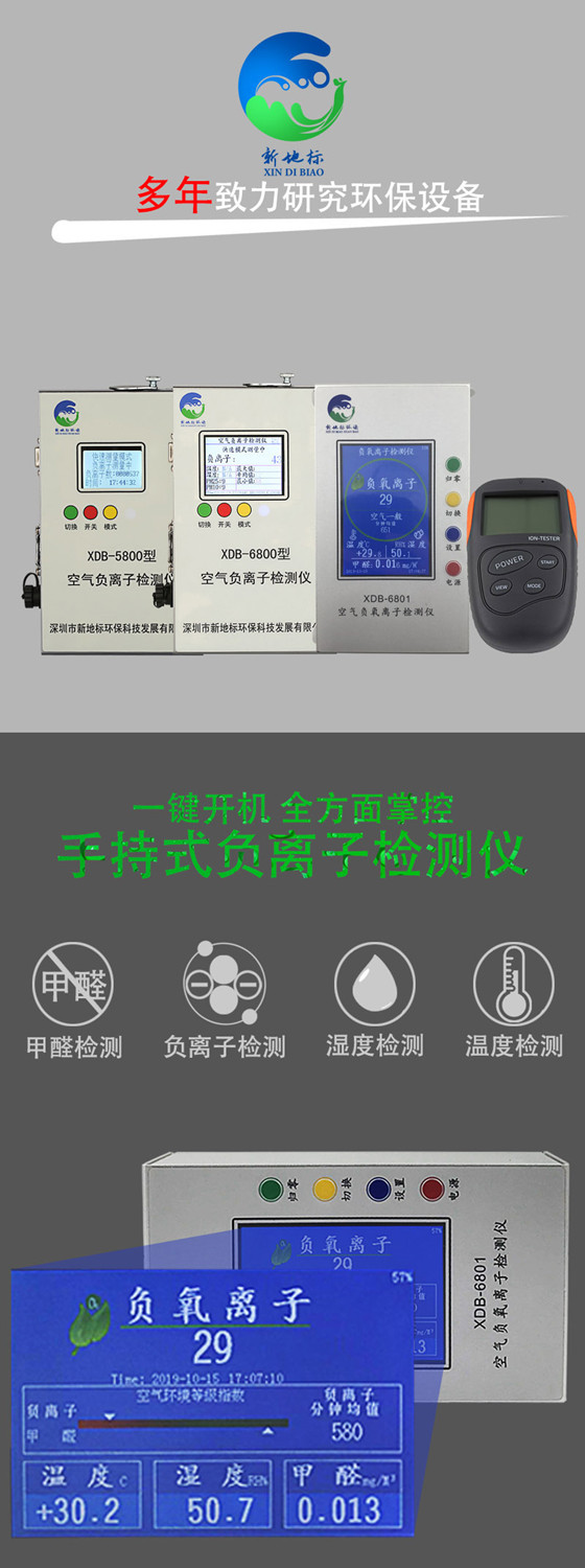   空氣負(fù)離子檢測儀XDB-6801